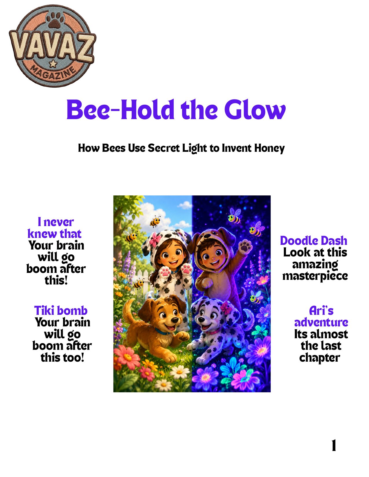 Cover of Vavaz issue 16: Bee-Hold the Glow