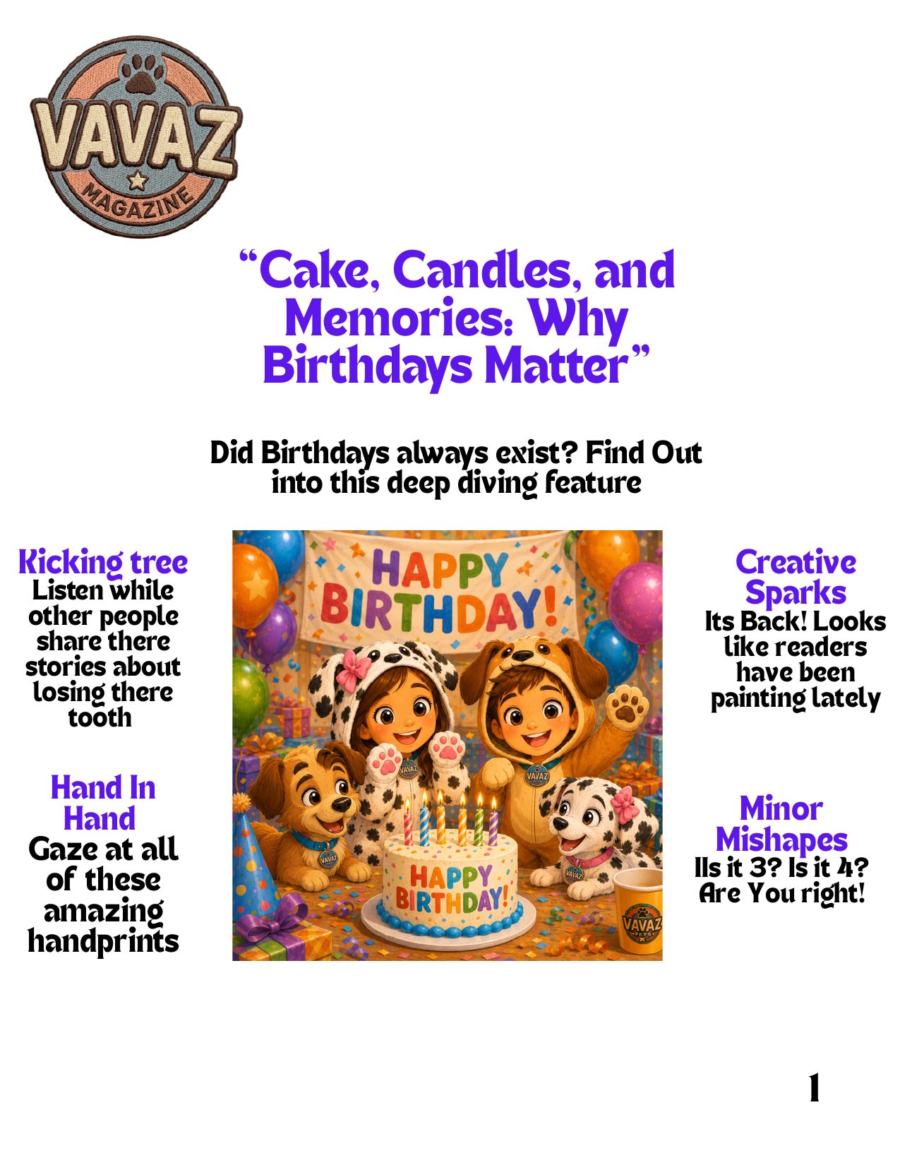 Cover of Vavaz issue 11: Cake, Candles, and Memories: Why Birthdays Matter